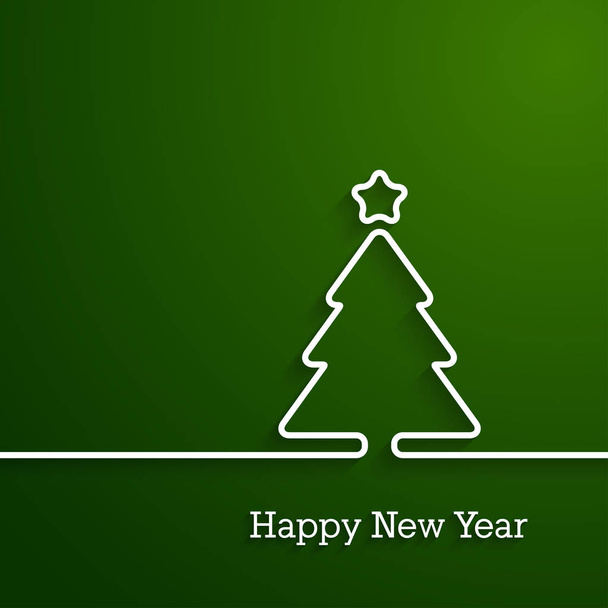 Happy New Year paper postcard. - Vector, Image