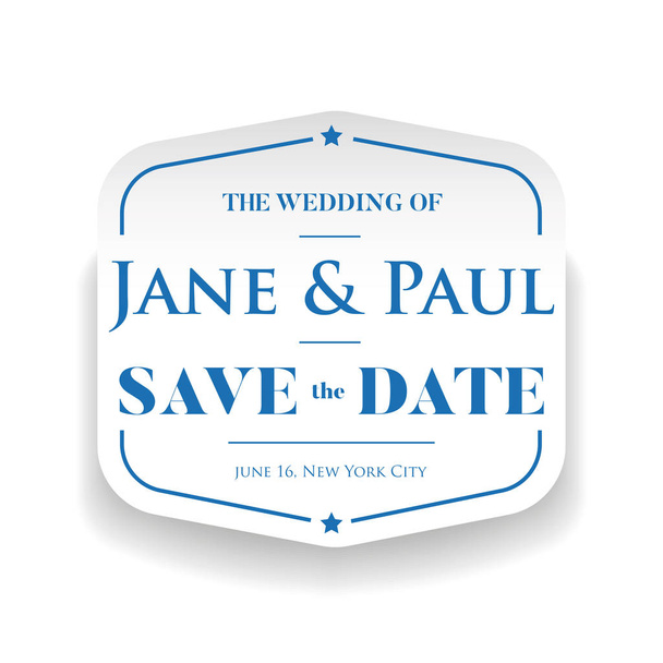Save the Date wedding announcement vector - Vector, Image