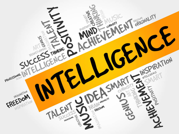 Intelligence word cloud collage - Vector, Image