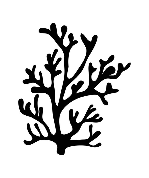 Roodalgen silhouet vector symbool pictogram ontwerp. Mooie illust - Vector, afbeelding