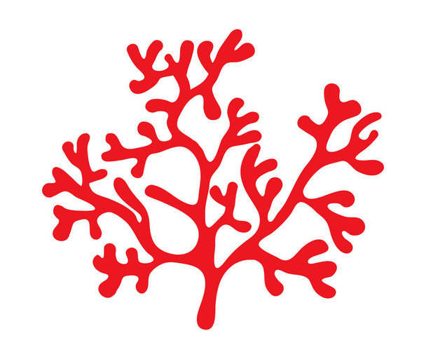 силует червоних водоростей векторний символ іконок дизайну. Прекрасне погане
 - Вектор, зображення