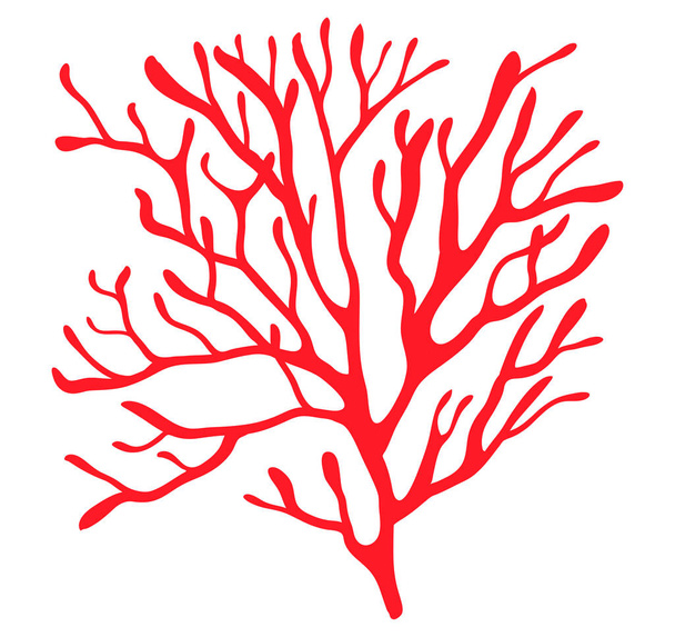 Červené řasy silueta vektor symbol ikonu design. Krásné ilustrace - Vektor, obrázek