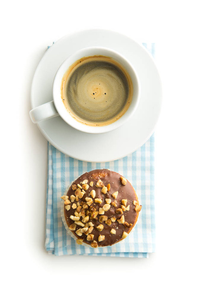 Sweet hazelnut muffins and coffee cup. - Foto, imagen