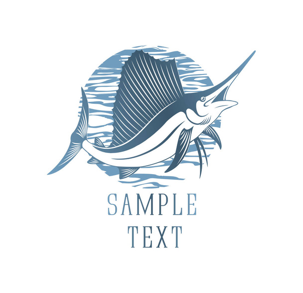 fish marlin icon - Vector, Image