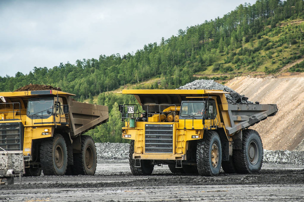 Production useful minerals. the dump truck - Photo, Image