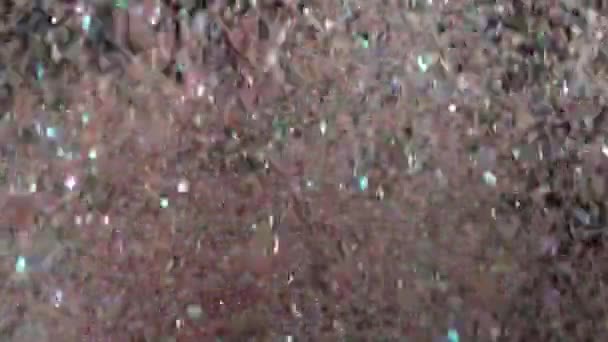 Realistic Glitter Exploding on Black Background. - Footage, Video