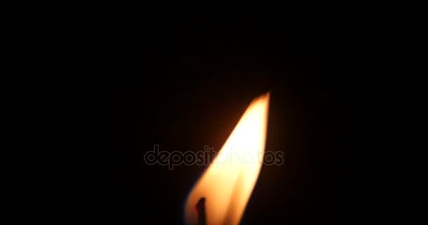 4k Candle fire in wind,close up. - Footage, Video