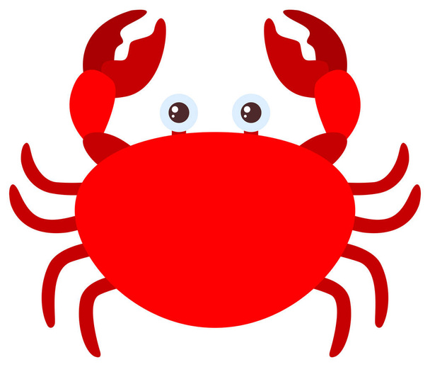 Crabe rouge sur fond blanc
 - Vecteur, image
