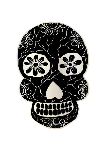 Crâne avec ornement floral. Illustration de dessin
. - Photo, image