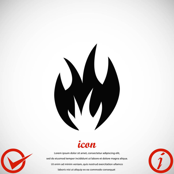 Icono de fuego vector
 - Vector, Imagen