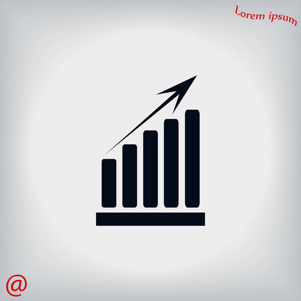  ícone de diagrama de crescimento
 - Vetor, Imagem