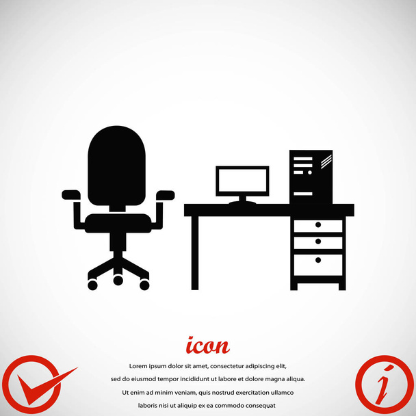 Computer Vector illustration icon - Vector, Image