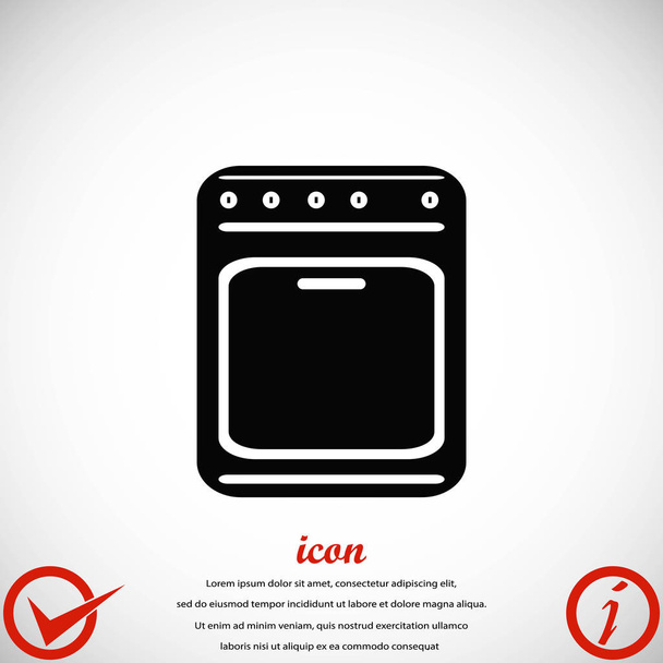 stove icon vector - Vector, Image