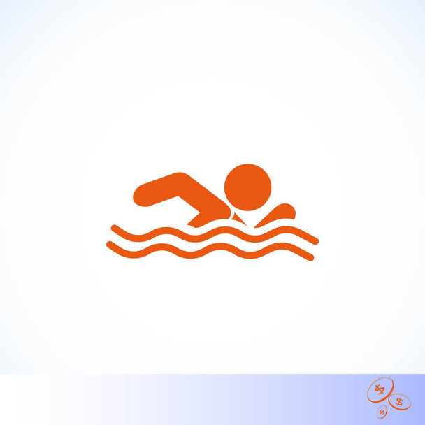 vecteur d'icône de nage
 - Vecteur, image