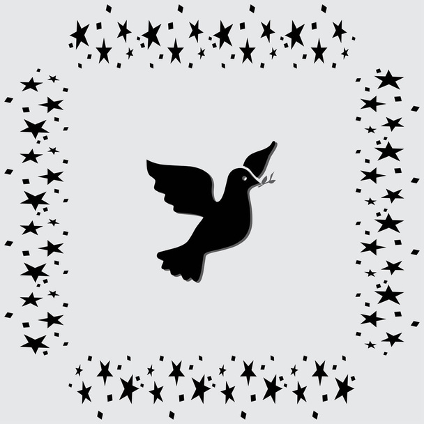 Holubí ikona, pták  - Vektor, obrázek