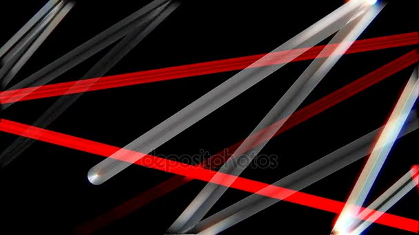 Roten und weißen Lichtstrahl Hintergrund Loop zu jagen - Filmmaterial, Video