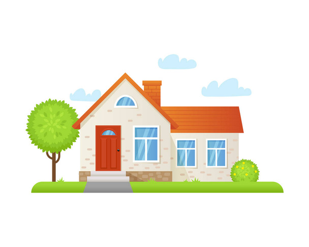 country house in flat style.  - Vector, Image
