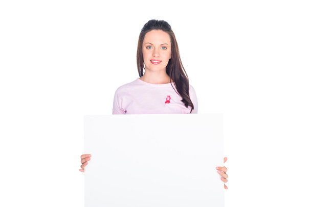 woman with blank banner - Photo, image