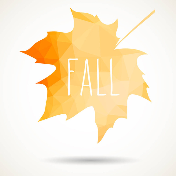 Fall triangular maple leaf - Vector, Image