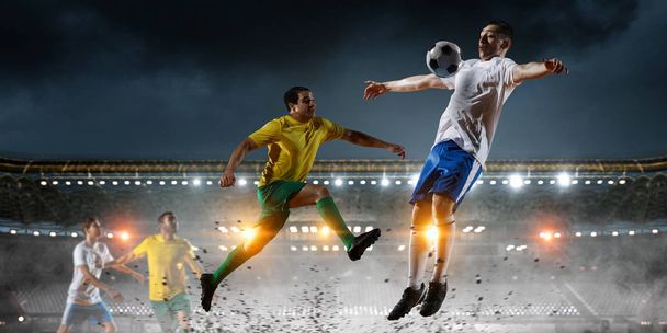 De beste momenten van voetbal. Mixed media - Foto, afbeelding