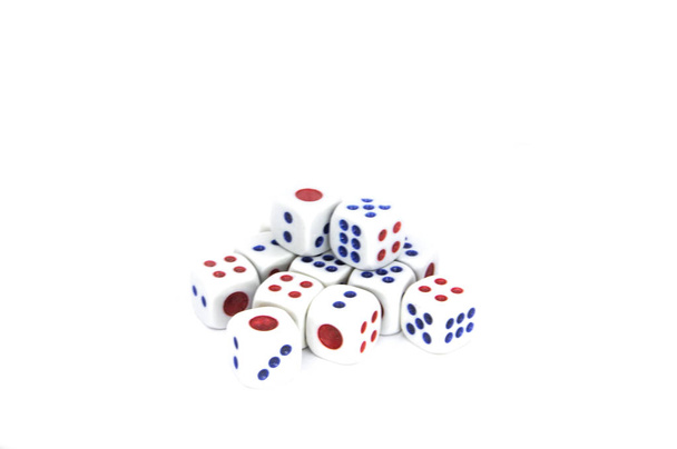 White dices on white background - Photo, Image