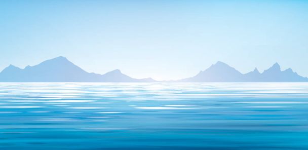 Blue sea and sky - Vector, Image