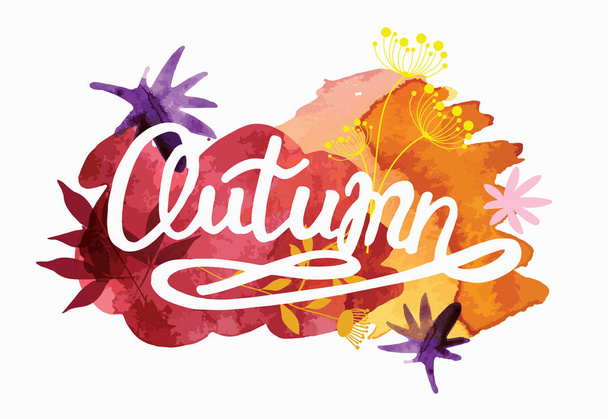 Four Seasons typografické Banner. Podzimní plakát. Vektorové ilustrace Eps 10 - Vektor, obrázek