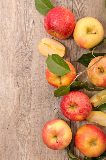 fresh apples on table - Fotó, kép