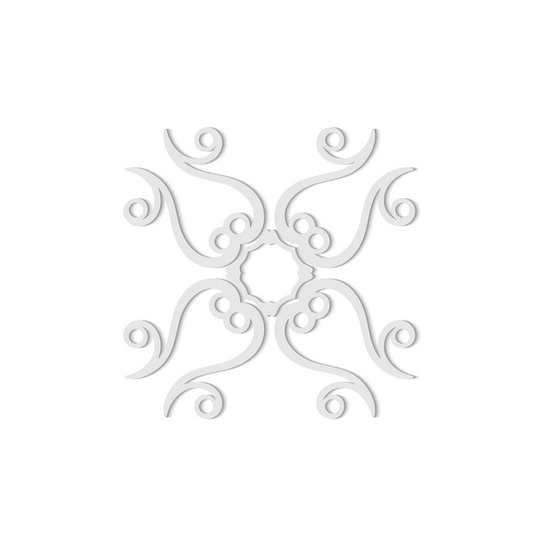Logotipo cinza ornamental de luxo, flor estilizar geométrico. Sinal geométrico simples
. - Vetor, Imagem