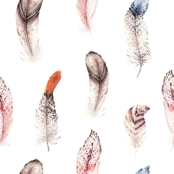 feathers boho pattern - Foto, Bild