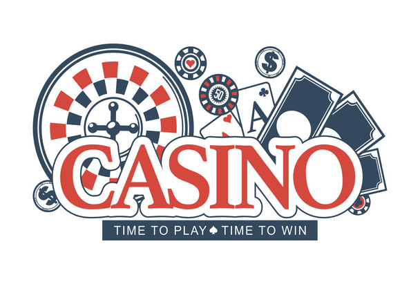  casino jackpot promotional emblem  - Вектор, зображення