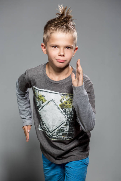 Stylish 10 year old european boy - Fotoğraf, Görsel