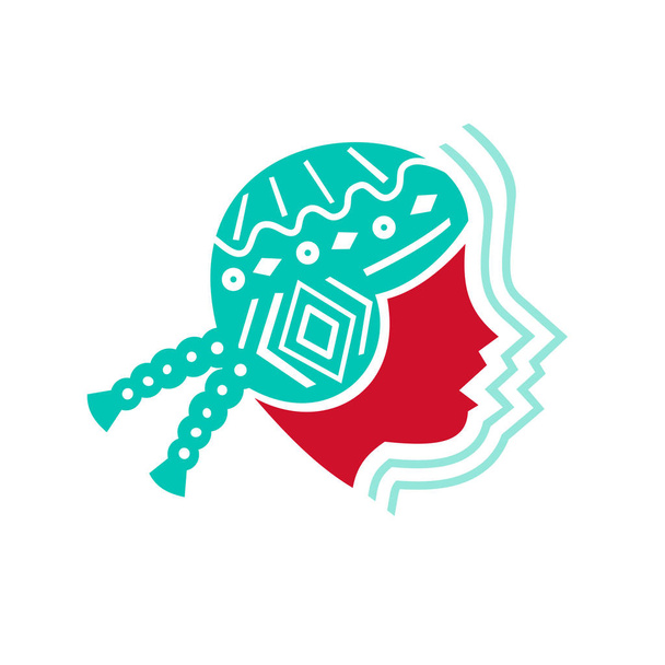 Icona laterale del cappello ragazza peruviana
 - Vettoriali, immagini