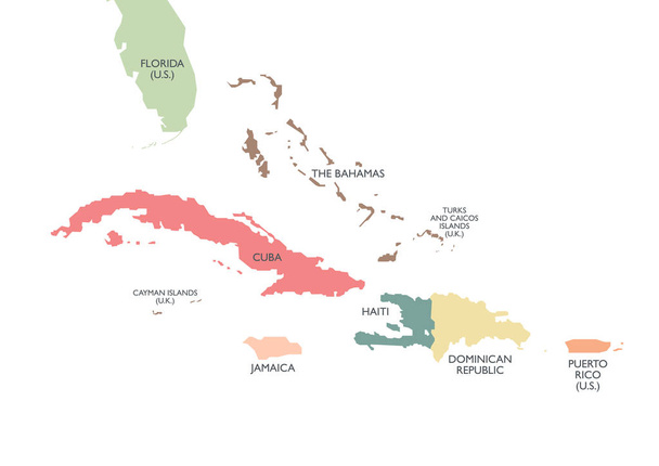 Mappa politica delle Grandi Antille
 - Vettoriali, immagini