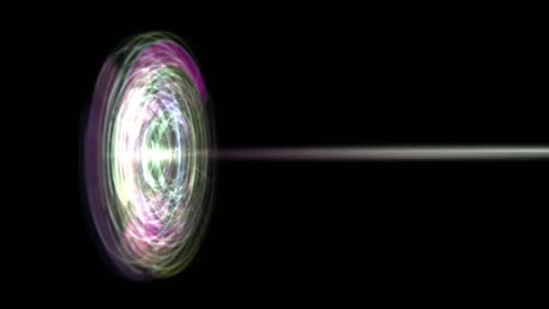 4 k obrotów tech energii koło interfejs pole rozpoczęcie Promienie laserowe, em tunel czasu - Materiał filmowy, wideo