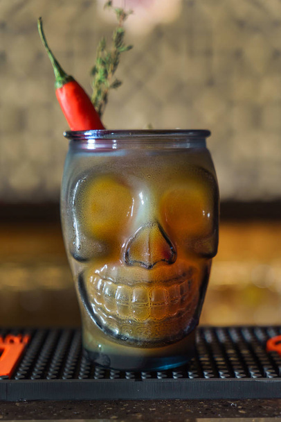Halloween cocktail in glass  - Valokuva, kuva