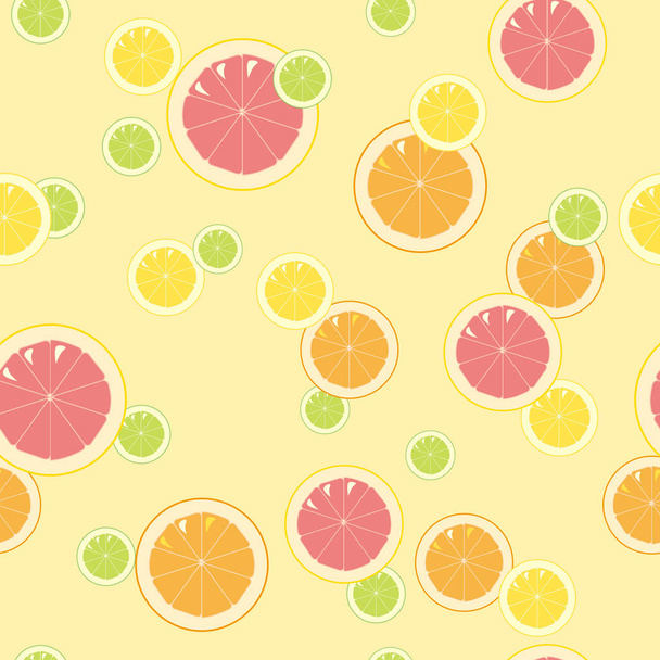 бесшовный рисунок фруктов
 - Вектор,изображение