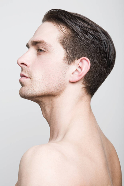 profile of a young attractive man - 写真・画像