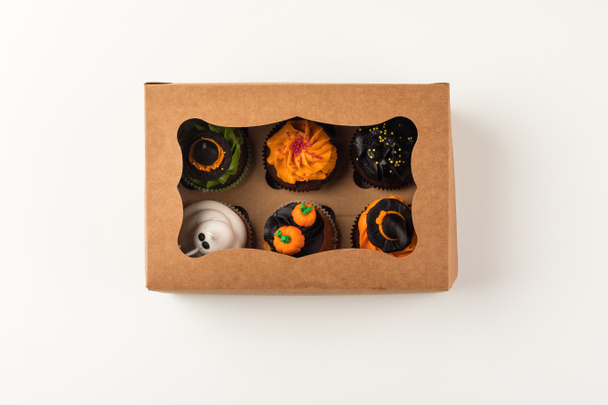 halloween cupcakes in box - Foto, Imagen