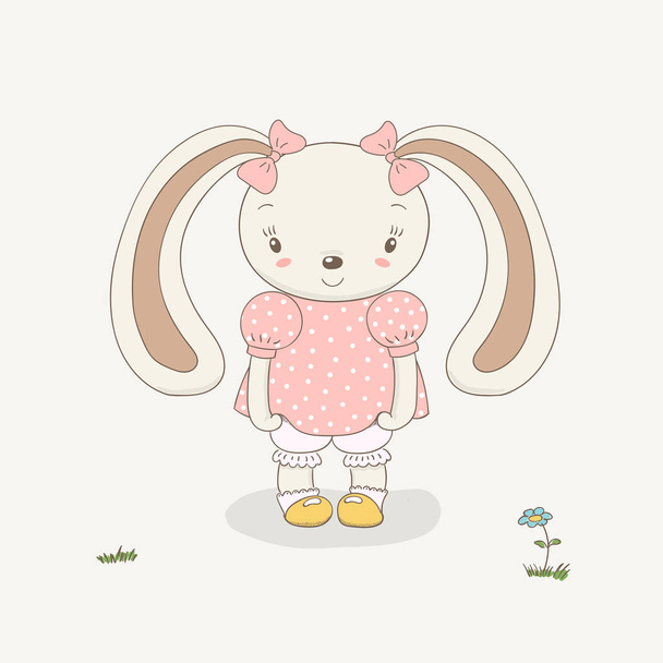 Bambino coniglietto ragazza
 - Vettoriali, immagini