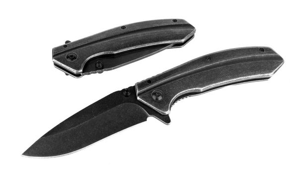facas dobráveis com punho de aço inoxidável
 - Foto, Imagem