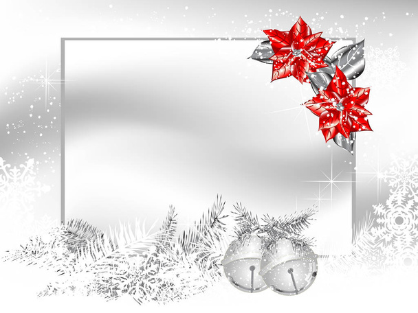 Christmas card with jingle bells - Vector, Image
