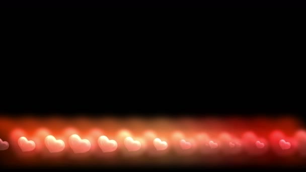 4 k Red love hart achtergrond, Valentijnsdag symbool, ontwerp patroon achtergrond. - Video