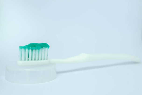 toothbrush on the white background - Photo, Image