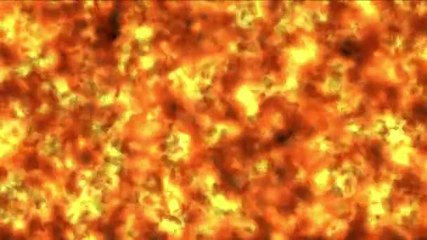 4 k Hot ogień płonący tło, streszczenie potężnych cząstek dymu moc energii. - Materiał filmowy, wideo