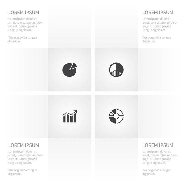 Icon Chart Set of Growth, Report, Segment and Other Vector Objects. Также включает пирог, шарт, круговые слоны
. - Вектор,изображение