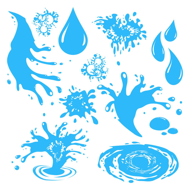 Ensemble d'icônes de goutte d'eau. Silhouette de goutte de pluie vectorielle
 - Vecteur, image