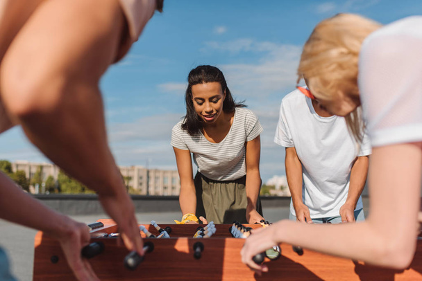 friends playing table football - Photo, Image