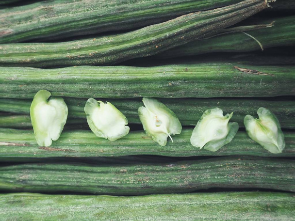 Nahaufnahme der grünen Moringa - Foto, Bild