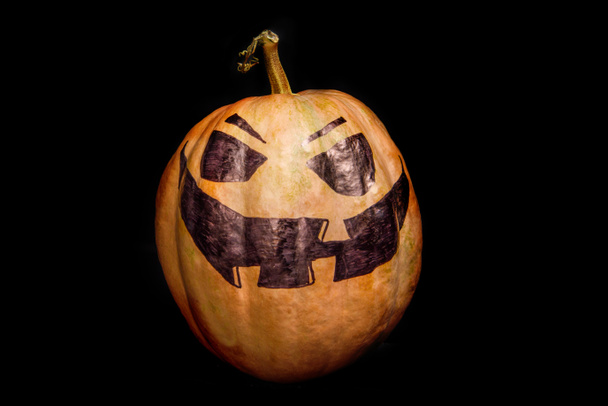 Espeluznante calabaza de Halloween
 - Foto, Imagen